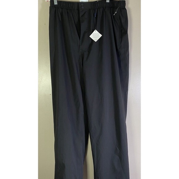 ProQuip Tourflex Pants Waterproof Golf Over  Black Men's Size XL Teflon Rain - Picture 1 of 16